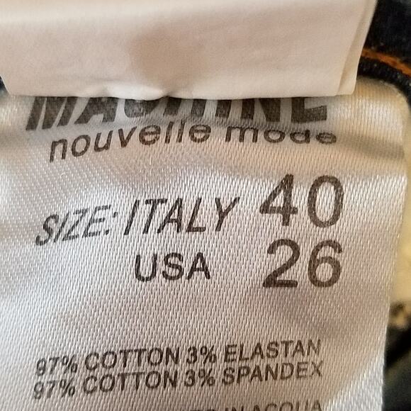 Machine Rose High Rise Distress Embroidered Skinny Stretch Jeans Size 26 - Picture 7 of 7